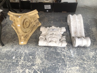 Lot 988 - Three plaster architectural brackets