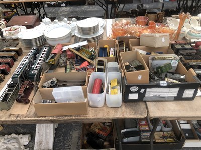 Lot 989 - 0 guage clock work locomotive and rolling...