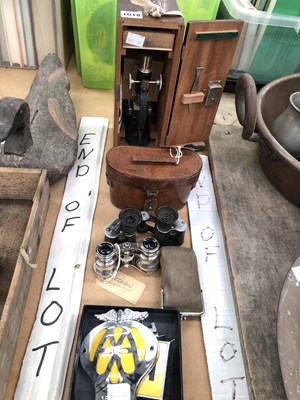 Lot 1018 - Leather cased Zeiss binoculars, opera glasses,...