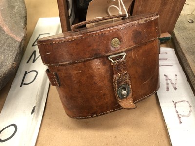 Lot 1018 - Leather cased Zeiss binoculars, opera glasses,...