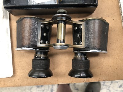 Lot 1018 - Leather cased Zeiss binoculars, opera glasses,...