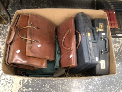 Lot 1024 - A collection of leather and other brief cases...