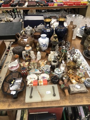 Lot 1028 - A pair of Chinese cloisonne vases, miniature...
