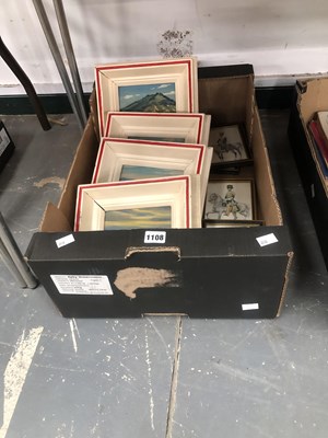 Lot 1108 - Four framed oil painted views together with...