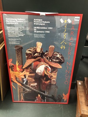 Lot 1112 - A Barbican poster for antique Japanese toy...