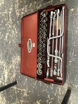 Lot 1119 - A Britool AF socket set cased together with...