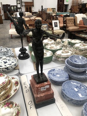 Lot 1135 - After Chiparus, a bronze figure of a dancer
