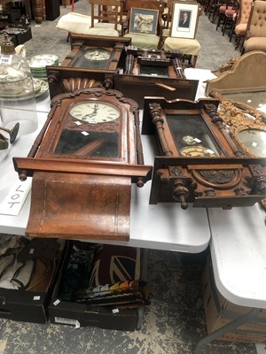 Lot 1139 - Two Vienna regulator wall clocks, one mahogany...