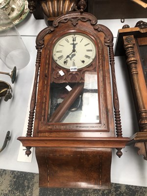 Lot 1139 - Two Vienna regulator wall clocks, one mahogany...