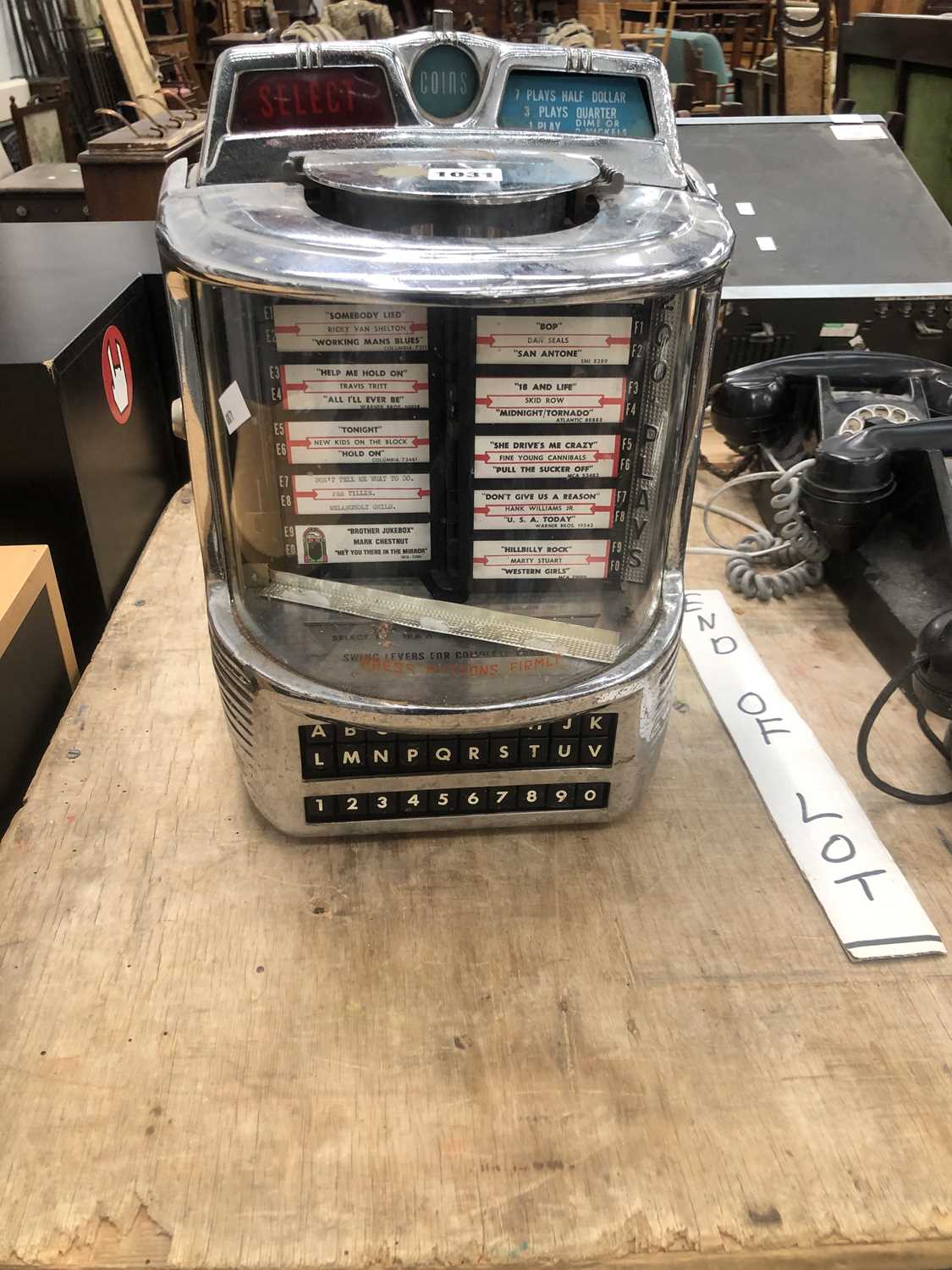 Lot 1031 - A table-top juke box selector 'Wurlitzer 200...
