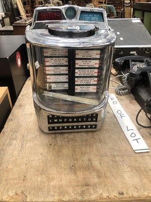 Lot 1031 - A table-top juke box selector 'Wurlitzer 200...