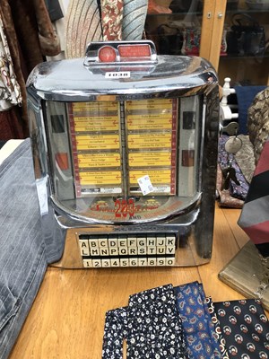 Lot 1031 - A table-top juke box selector 'Wurlitzer 200...