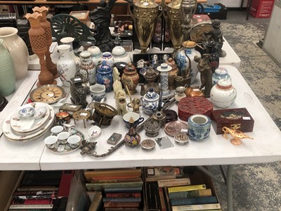 Lot 1155 - Chinese porcelain and cloisonne vases, four...