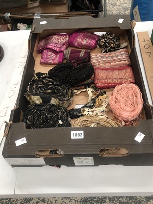 Lot 1162 - Indian silk and gold thread woven bands in...