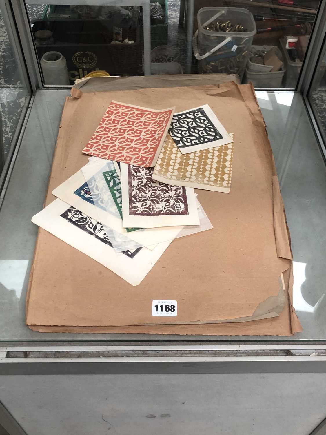 Lot 1168 - A folder of textile designs printed on paper