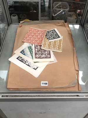 Lot 1168 - A folder of textile designs printed on paper