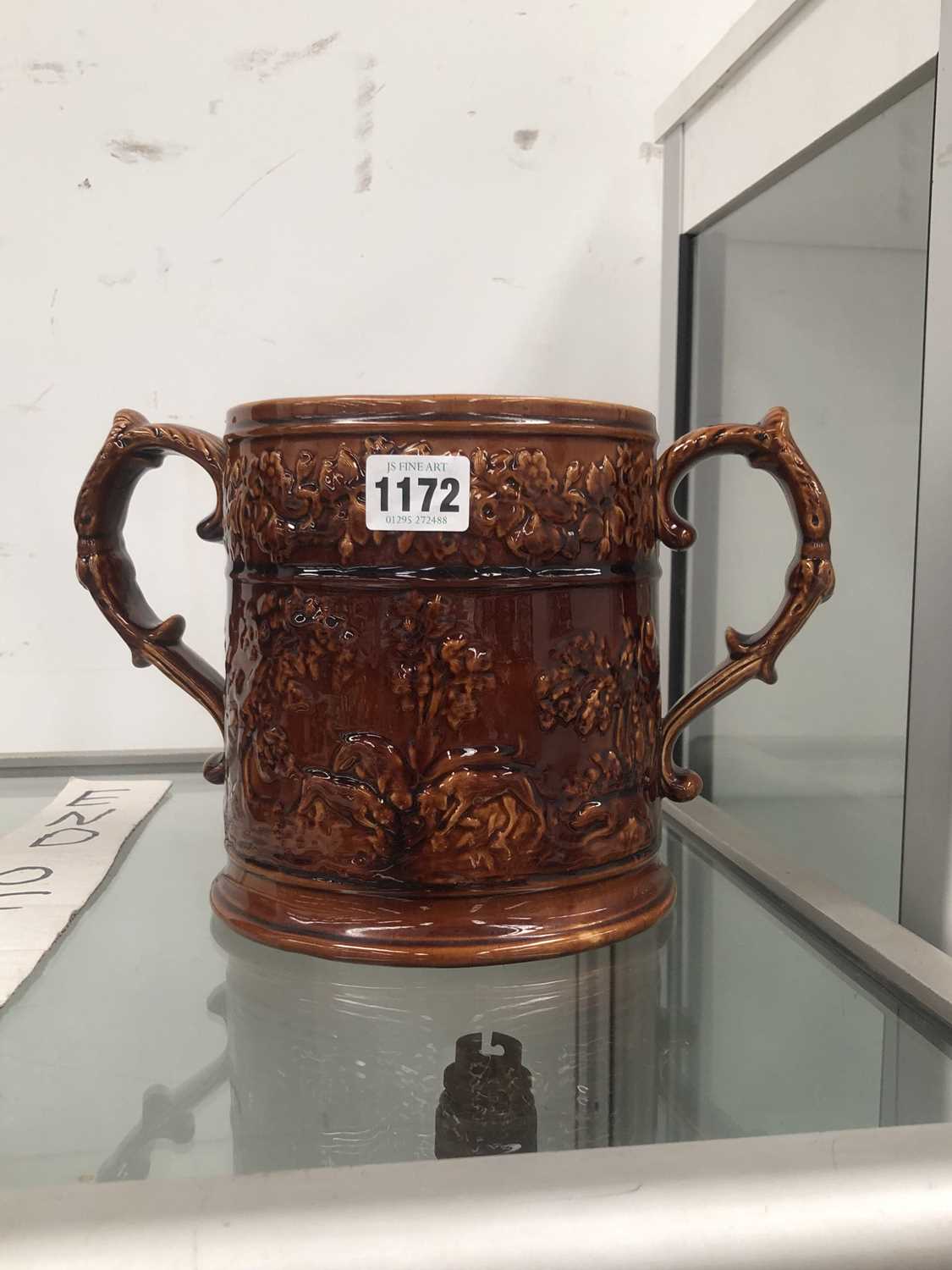 Lot 1172 - A Joseph Thompson Wooden Box treacle glazed...