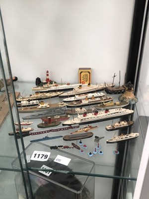 Lot 1179 - A collection of die cast model cruisers, ships,...