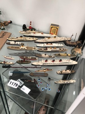 Lot 1179 - A collection of die cast model cruisers, ships,...
