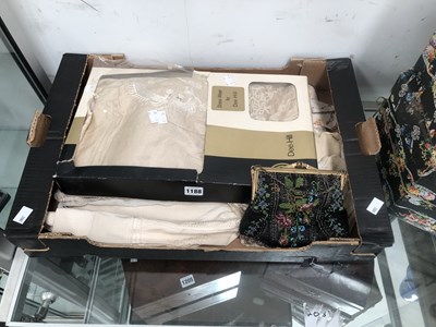 Lot 1188 - Two boxed lady's hats, a bead work bag...
