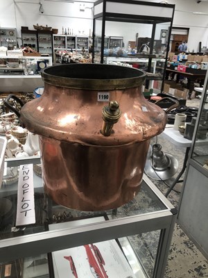 Lot 1190 - The base of a copper still
