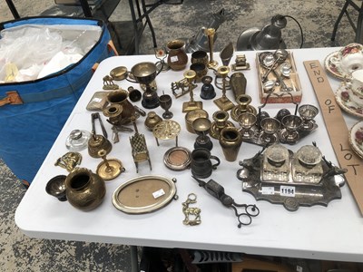 Lot 1194 - Electroplate to include an inkstand and an egg...