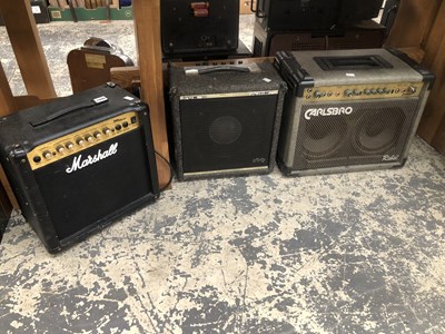 Lot 1086 - 3 guitar amp combos; A Marshall MG 15 CDR, A...
