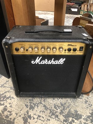 Lot 1086 - 3 guitar amp combos; A Marshall MG 15 CDR, A...