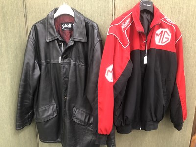 Lot 652 - A vintage MG Racing Red and Black jacket size...