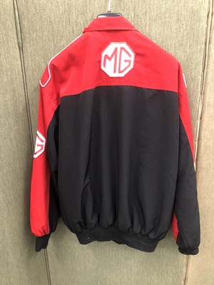 Lot 652 - A vintage MG Racing Red and Black jacket size...