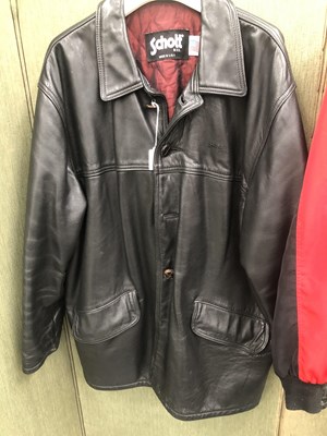 Lot 652 - A vintage MG Racing Red and Black jacket size...