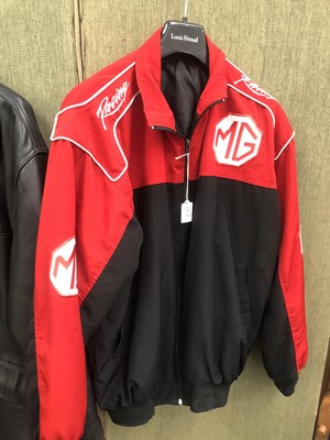 Lot 652 - A vintage MG Racing Red and Black jacket size...