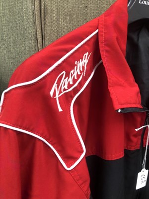 Lot 652 - A vintage MG Racing Red and Black jacket size...