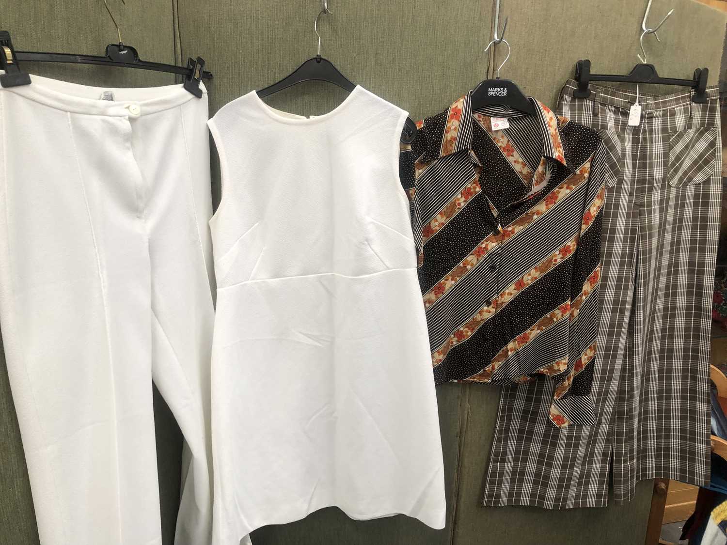 Lot 655 - Ladies clothes. A St Michael white Crimplene...