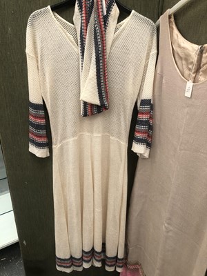 Lot 660 - Ladies clothing. A knitted blue short dress...