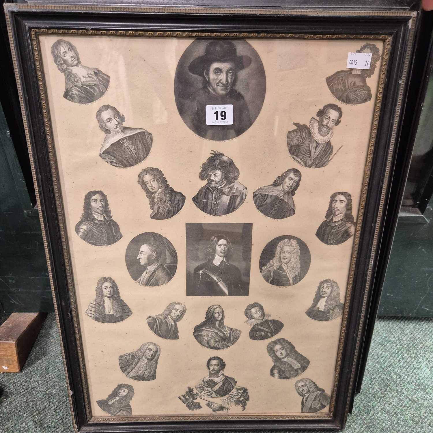 Lot 19 - A pair of framed 17th/18th century portrait...