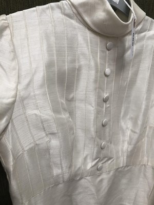 Lot 686 - Ladies clothing. A vintage wedding dress and a...