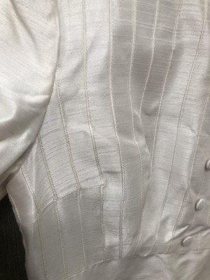 Lot 686 - Ladies clothing. A vintage wedding dress and a...