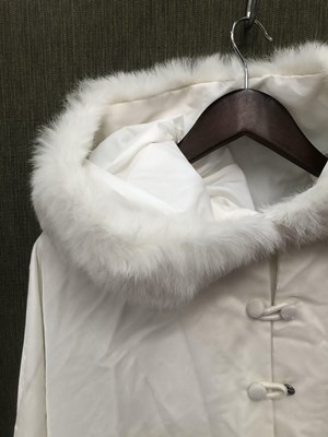 Lot 686 - Ladies clothing. A vintage wedding dress and a...