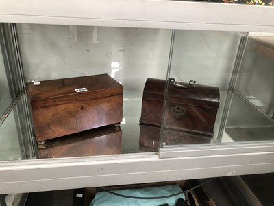 Lot 1205 - Two early 19th century mahogany tea caddies