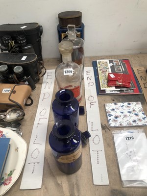 Lot 1209 - Five various pharmacy bottles