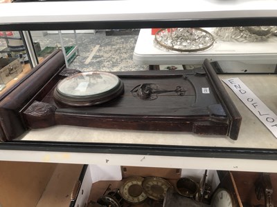 Lot 1221 - An aneroid barometer in an Art Nouveau carved...