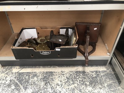 Lot 1223 - Clock movements and parts together with a...