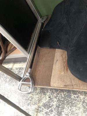 Lot 1232 - A Wintec saddle, horse blankets, various bits...