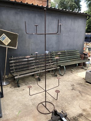 Lot 1322 - An iron hat and coat stand.