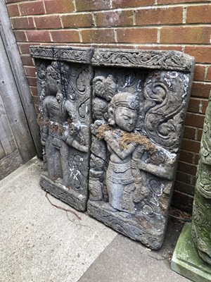Lot 1336 - Two eastern temple panels.