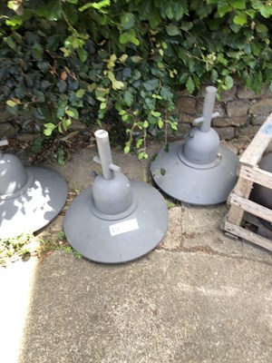 Lot 1341 - Three industrial type light fittings. 
Prov....