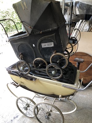 Lot 1358 - Three Vintage prams, together with two vintage...