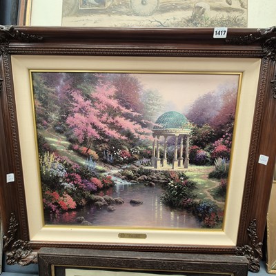 Lot 1417 - Thomas Kincade. - Pools of serenity. limited...