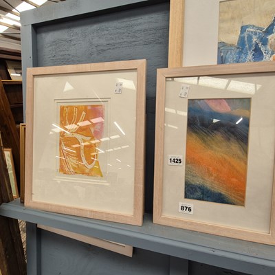 Lot 1425 - Two modernist watercolours by Suzanne Jones...